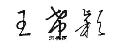 駱恆光王希穎草書個性簽名怎么寫