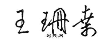 駱恆光王珊桑草書個性簽名怎么寫