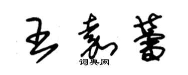 朱錫榮王嘉蕾草書個性簽名怎么寫