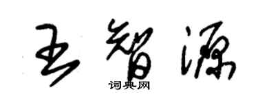 朱錫榮王智源草書個性簽名怎么寫