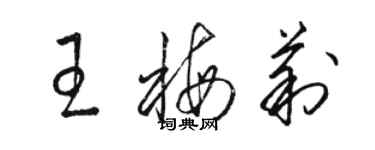 駱恆光王梅莉草書個性簽名怎么寫