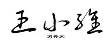 曾慶福王小維草書個性簽名怎么寫