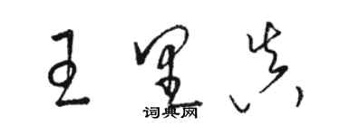 駱恆光王里真草書個性簽名怎么寫