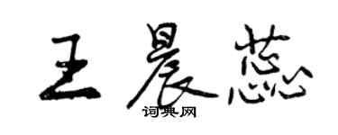 曾慶福王晨蕊行書個性簽名怎么寫