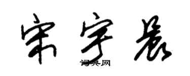 朱錫榮宋宇晨草書個性簽名怎么寫