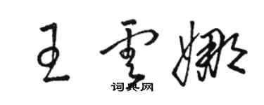 駱恆光王雲娜草書個性簽名怎么寫