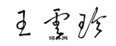 駱恆光王雲珍草書個性簽名怎么寫