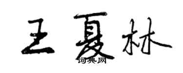 曾慶福王夏林行書個性簽名怎么寫