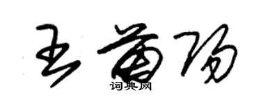 朱錫榮王苗陽草書個性簽名怎么寫