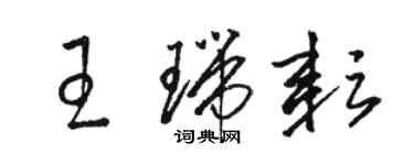 駱恆光王瑞耘草書個性簽名怎么寫