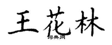 丁謙王花林楷書個性簽名怎么寫