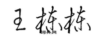 駱恆光王棟棟草書個性簽名怎么寫