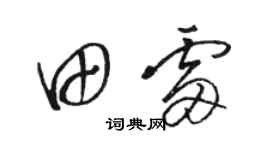 駱恆光田雷草書個性簽名怎么寫