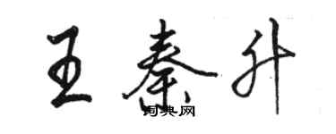 駱恆光王秦升行書個性簽名怎么寫