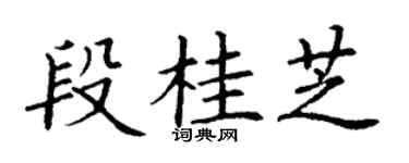 丁謙段桂芝楷書個性簽名怎么寫