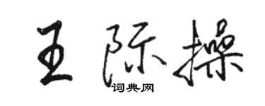 駱恆光王際操行書個性簽名怎么寫