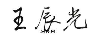 駱恆光王辰光行書個性簽名怎么寫