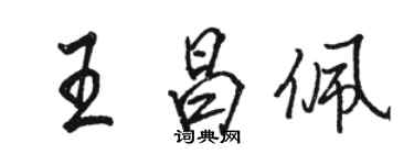 駱恆光王昌佩行書個性簽名怎么寫