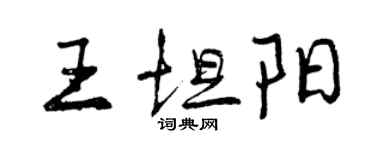 曾慶福王坦陽行書個性簽名怎么寫
