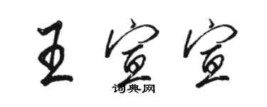 駱恆光王宣宣行書個性簽名怎么寫