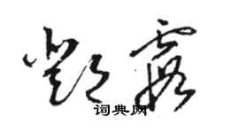 駱恆光鄧霞草書個性簽名怎么寫