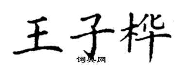 丁謙王子樺楷書個性簽名怎么寫