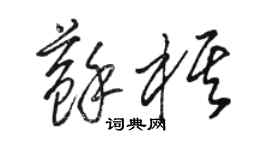 駱恆光蘇棋草書個性簽名怎么寫