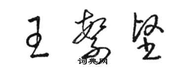 駱恆光王繁堅草書個性簽名怎么寫