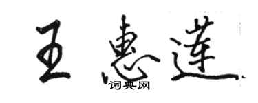 駱恆光王惠蓮行書個性簽名怎么寫