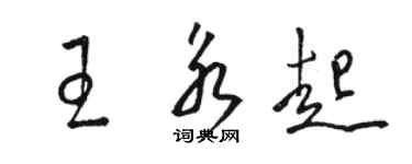 駱恆光王永起草書個性簽名怎么寫