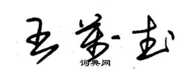 朱錫榮王萬武草書個性簽名怎么寫