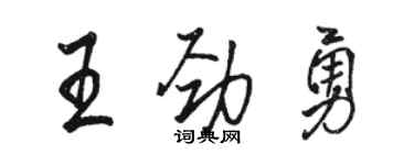 駱恆光王勁勇行書個性簽名怎么寫