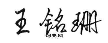 駱恆光王銘珊行書個性簽名怎么寫