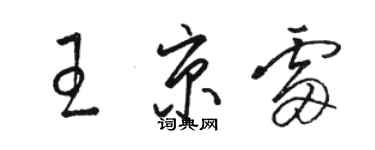 駱恆光王京雷草書個性簽名怎么寫