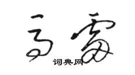 駱恆光馬雷草書個性簽名怎么寫