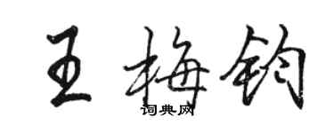 駱恆光王梅鈞行書個性簽名怎么寫