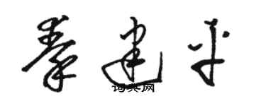 駱恆光秦建平草書個性簽名怎么寫