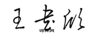 駱恆光王書欣草書個性簽名怎么寫