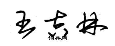 朱錫榮王吉林草書個性簽名怎么寫