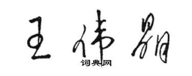 駱恆光王偉晶草書個性簽名怎么寫