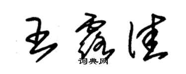 朱錫榮王露佳草書個性簽名怎么寫