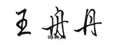 駱恆光王舟丹行書個性簽名怎么寫