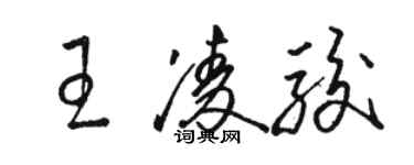 駱恆光王凌駿草書個性簽名怎么寫