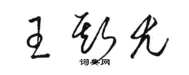 駱恆光王斯尤草書個性簽名怎么寫