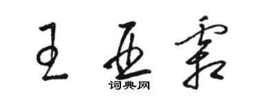 駱恆光王亞霜草書個性簽名怎么寫