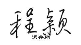 駱恆光程穎行書個性簽名怎么寫