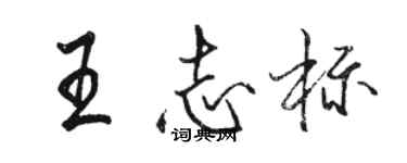 駱恆光王志標行書個性簽名怎么寫