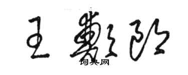 駱恆光王鄭郎草書個性簽名怎么寫