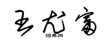 朱錫榮王尤富草書個性簽名怎么寫