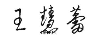 駱恆光王慧蕾草書個性簽名怎么寫